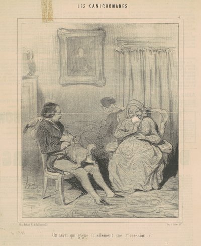 En brorson som grymt skaffar sig en egendom av Honoré Daumier