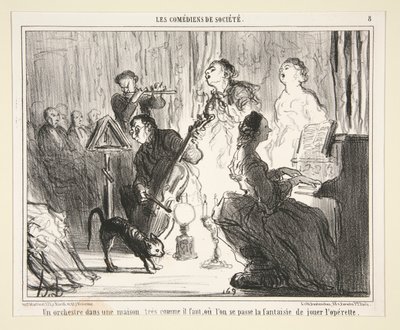 En orkester i ett hus av Honoré Daumier