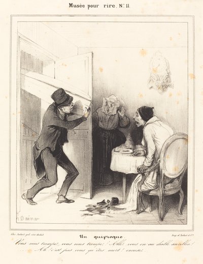 Ett missförstånd - Du har fel... dra... åt helvete... av Honoré Daumier