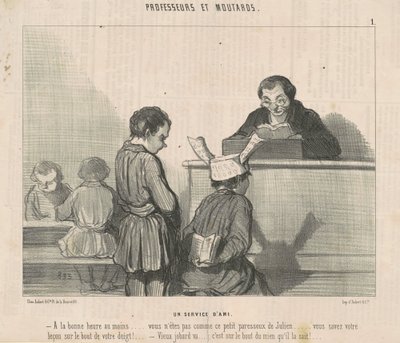 En vänlig service av Honoré Daumier