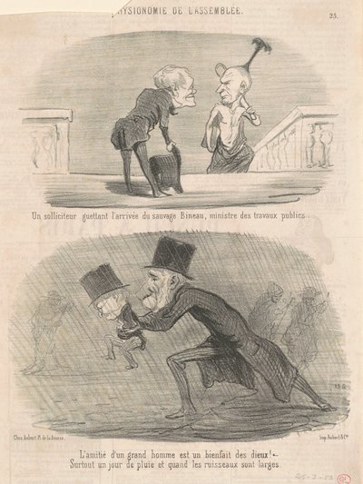 En advokat som tittar på ...Bineau! av Honoré Daumier