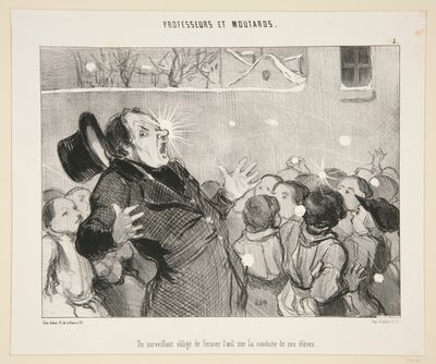 En handledare förpliktar av Honoré Daumier