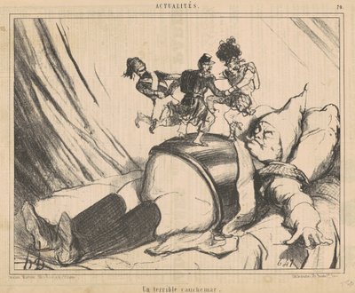 En fruktansvärd mardröm av Honoré Daumier