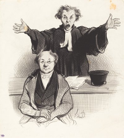 En begäran om separation av Honoré Daumier