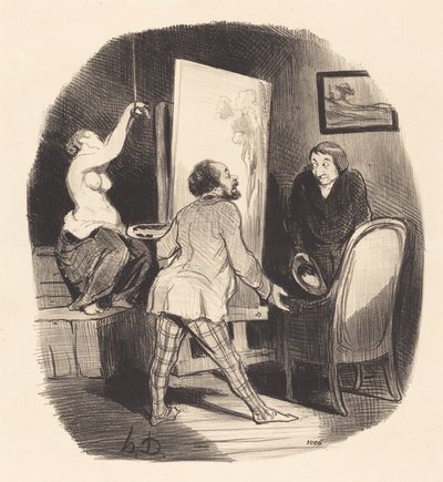 En svår position av Honoré Daumier