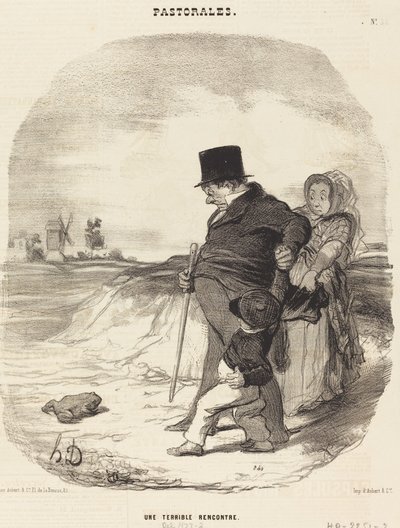 Ett hemskt möte av Honoré Daumier