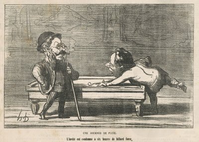 En regnig dag av Honoré Daumier