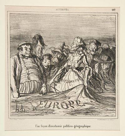 En lektion av av Honoré Daumier