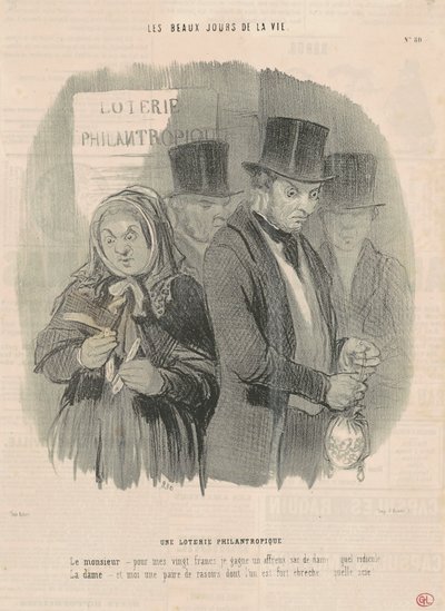 Ett filantropiskt lotteri av Honoré Daumier