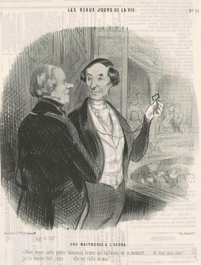 En älskarinna på operan av Honoré Daumier