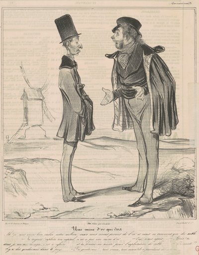 En slumrande guldgruva av Honoré Daumier