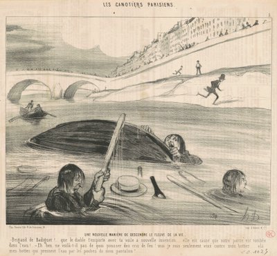 Ett nytt sätt att ta sig ner i livets flod av Honoré Daumier