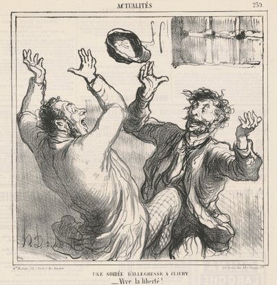 En kväll av glädje i Clichy av Honoré Daumier