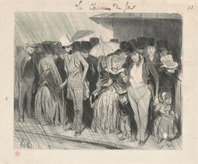 En station oändligt för lång av Honoré Daumier