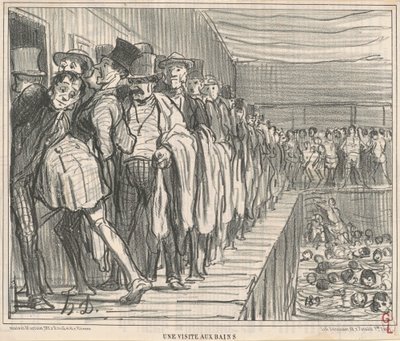 Ett besök i badet av Honoré Daumier