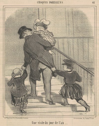 Ett nyårsbesök av Honoré Daumier