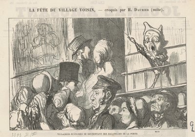 Sparsamma bybor som nöjer sig...; På landsbygden är det inga kuskstrejker... av Honoré Daumier