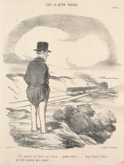 Men här är min fru som går... av Honoré Daumier