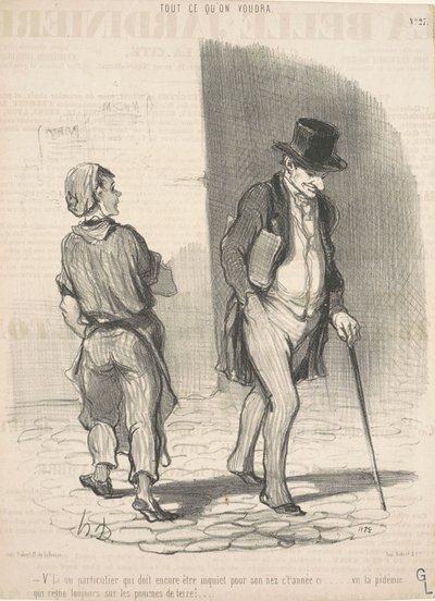 Här är en person som måste vara orolig... av Honoré Daumier