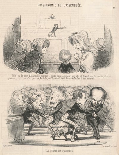 Ser du, den lilla estancelinen när han talar... av Honoré Daumier