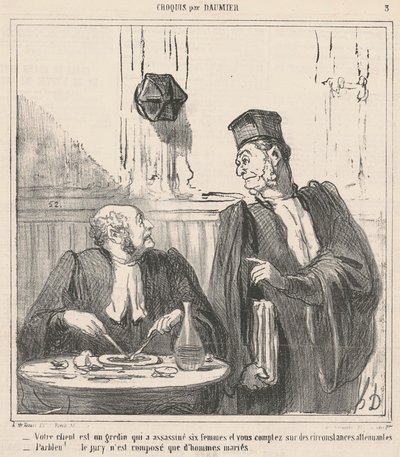 Din klient är en skurk... av Honoré Daumier