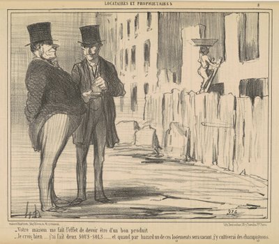Ditt hus får mig att känna att jag måste... av Honoré Daumier