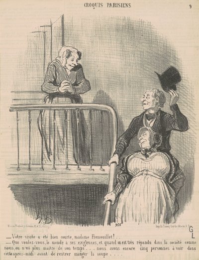 Ditt besök var väldigt kort... av Honoré Daumier