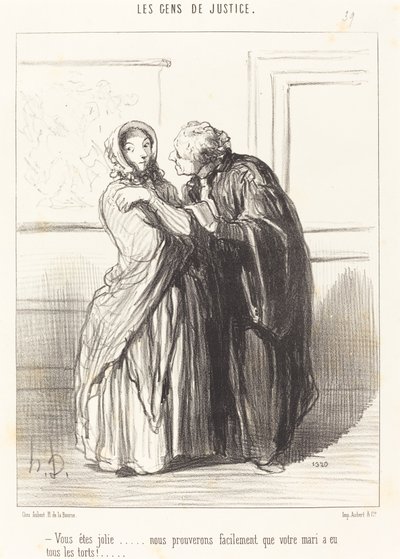 Du är vacker... av Honoré Daumier