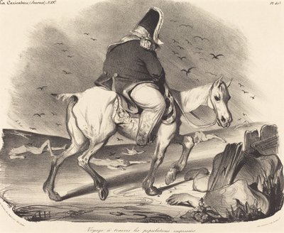 Resa genom livliga befolkningar av Honoré Daumier