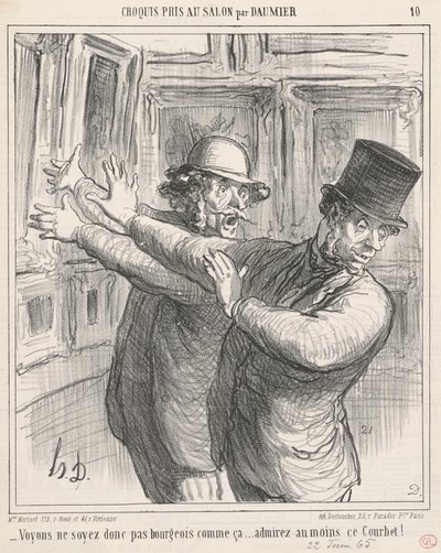 Låt oss se ... åtminstone beundra denna Courbet! ... av Honoré Daumier