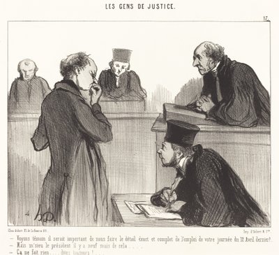 Att se vittnen skulle vara viktigt att... av Honoré Daumier