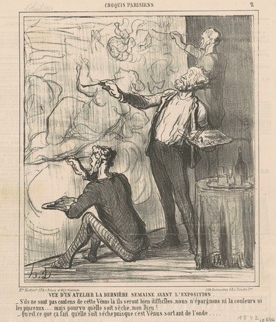 Utsikt över en verkstad... av Honoré Daumier