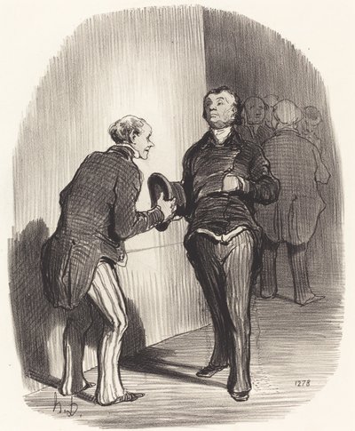 Utsikt över en ministeriell förkammare... av Honoré Daumier