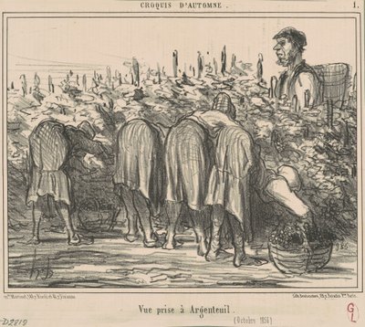 Utsikten tagen i Argenteuil (oktober 1856) av Honoré Daumier