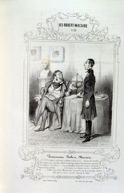 illustrationer om idéer och legender Philipon under titeln Les Cent och Robert Macaire av Honoré Daumier