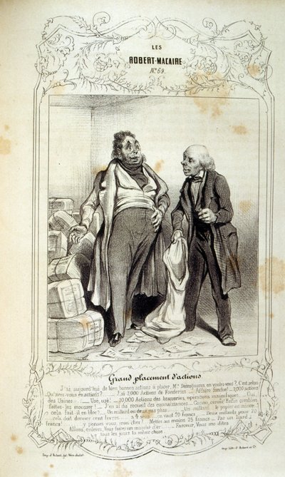 illustrationer om idéer och legender Philipon under titeln Les Cent och Robert Macaire av Honoré Daumier