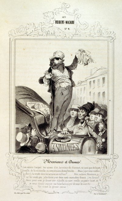 illustrationer om idéer och legender Philipon under titeln Les Cent och Robert Macaire av Honoré Daumier