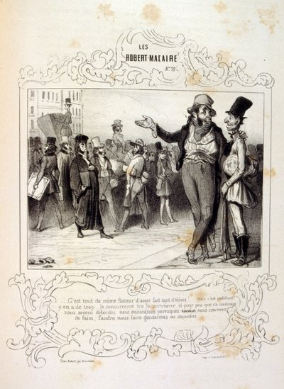 illustrationer om idéer och legender Philipon under titeln Les Cent och Robert Macaire av Honoré Daumier