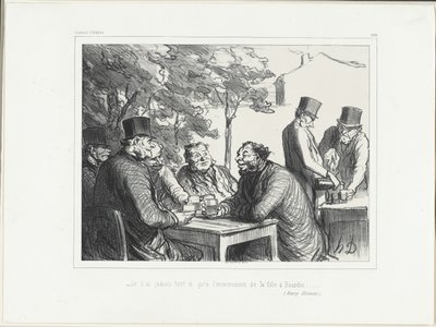 "- Jag har aldrig skrattat så mycket som på begravningen av Bourdins dotter......." (Henri Monnier), plansch 303 från Souvenirs d