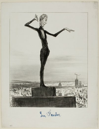 Ett förslag från Charivari till Mr Léon Faucher för att undvika telegrafiska misstag i framtiden, plansch 122 från Actualités av Honoré Victorin Daumier