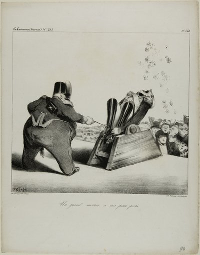 En stor granatkastare med kort räckvidd, plåt 488 av Honoré Victorin Daumier