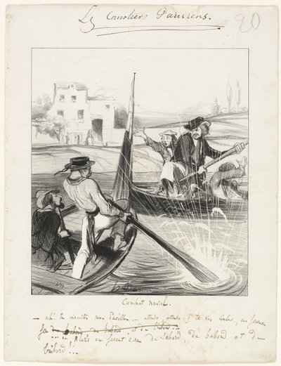 Strid Naval av Honoré Victorin Daumier