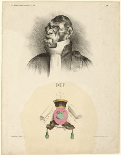 DUP..., plansch 171 från Cartooning Celebrities av Honoré Victorin Daumier