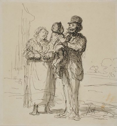 Familjescen av Honoré Victorin Daumier