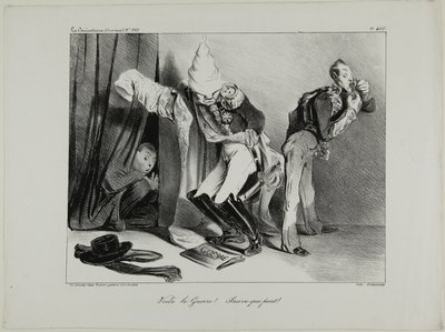 "Det är krig! ...var och en för sig!", platta 460 av Honoré Victorin Daumier