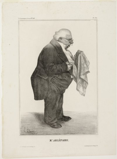 Mr Arlépaire..., plansch 280 från Célébrités de la Caricature av Honoré Victorin Daumier