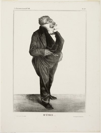 Mr Étien...., plansch 283 från Cartooning Celebrities av Honoré Victorin Daumier