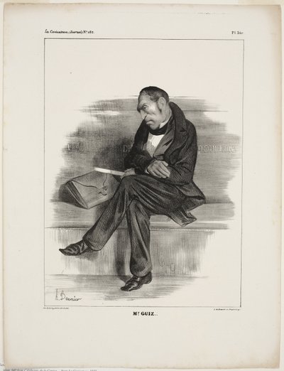 Mr Guiz..., plansch 340 från Cartooning Celebrities av Honoré Victorin Daumier