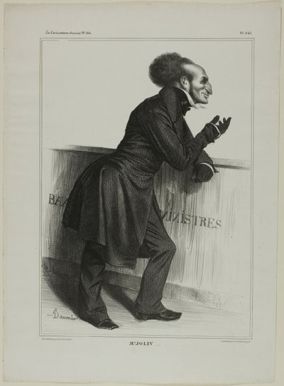Mr Joliv...., plansch 346 från Cartooning Celebrities av Honoré Victorin Daumier