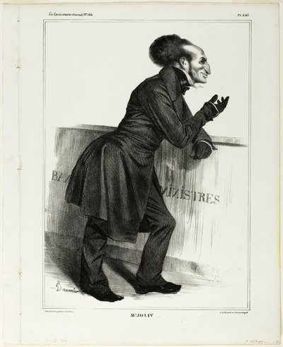 Mr Joliv...., plansch 346 från Cartooning Celebrities av Honoré Victorin Daumier